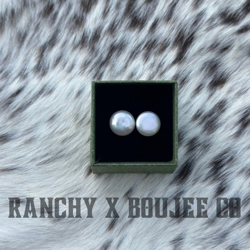 COIN PEARL STUDS