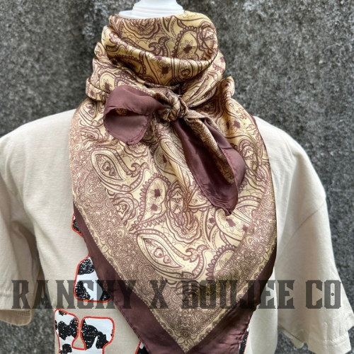 XL BROWN PAISLEY SCARF