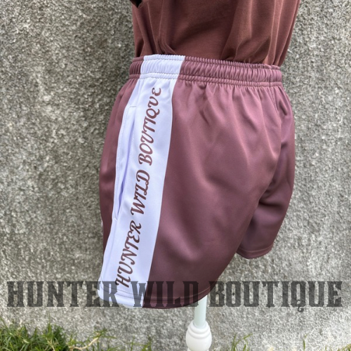 HWB BROWN FOOTY SHORTS