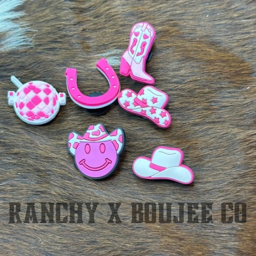 THE PRETTY IN PINK CROC CHARMS